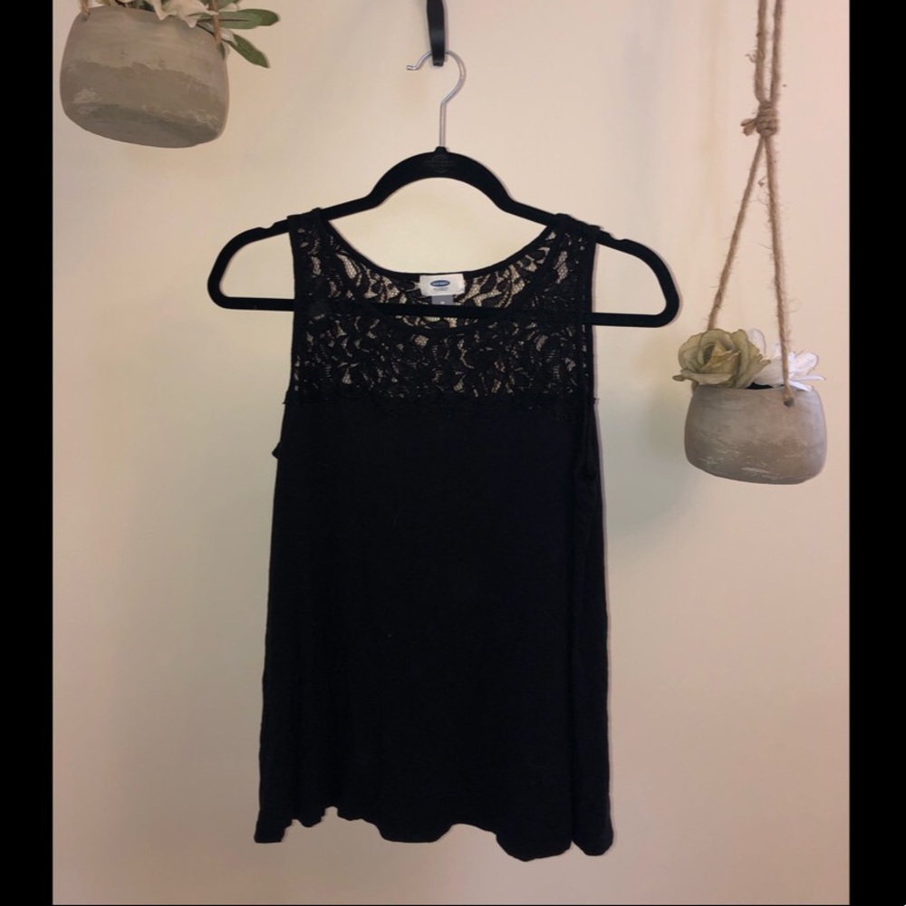 Lace Black Tank Top